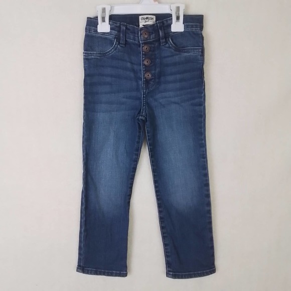 OshKosh High Rise Slim Fit Button Fly Jeans Girl's Size 6 in Medium Wash - Picture 1 of 13